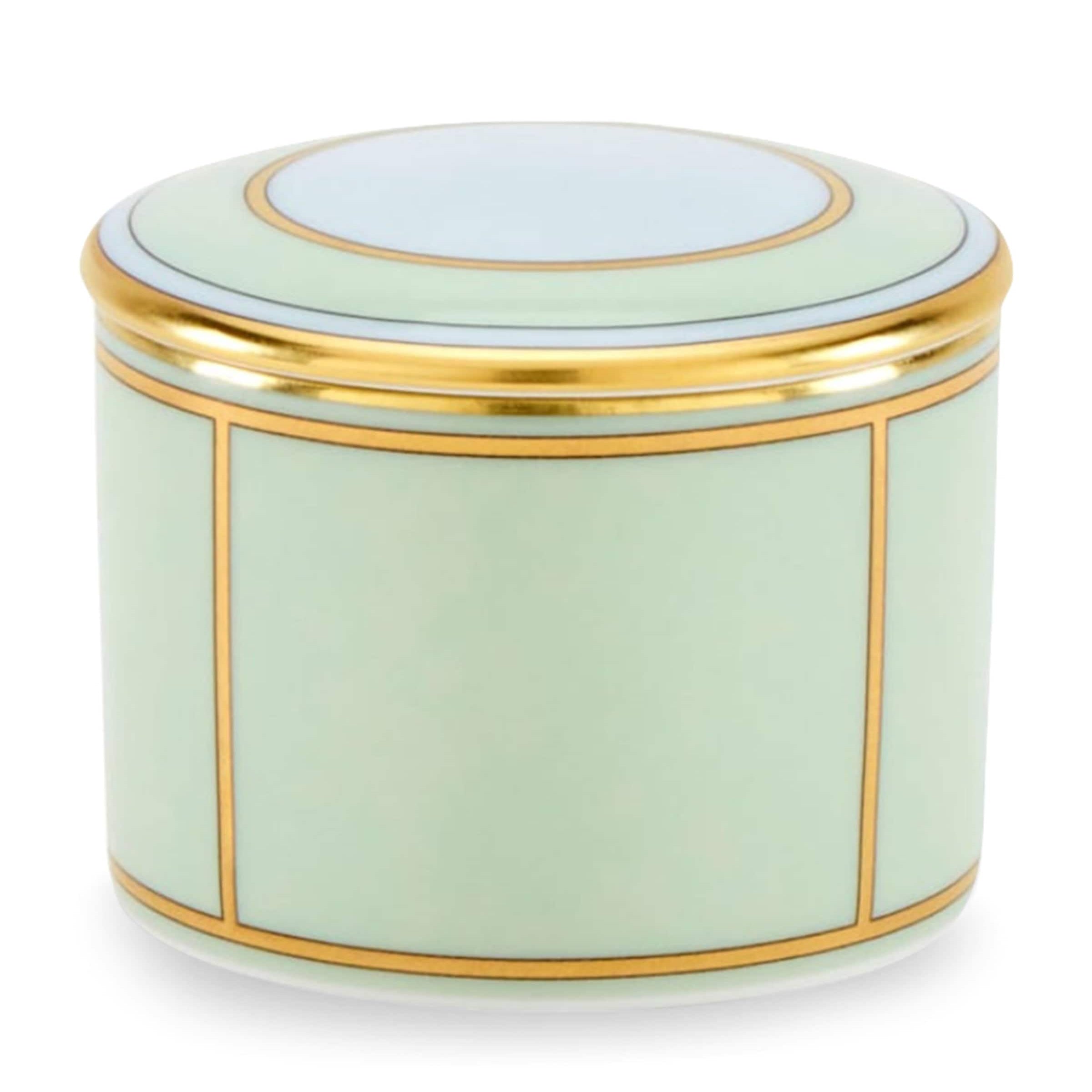 GINORI 1735 Porcelain Colonna Diva Verde Trinket Box