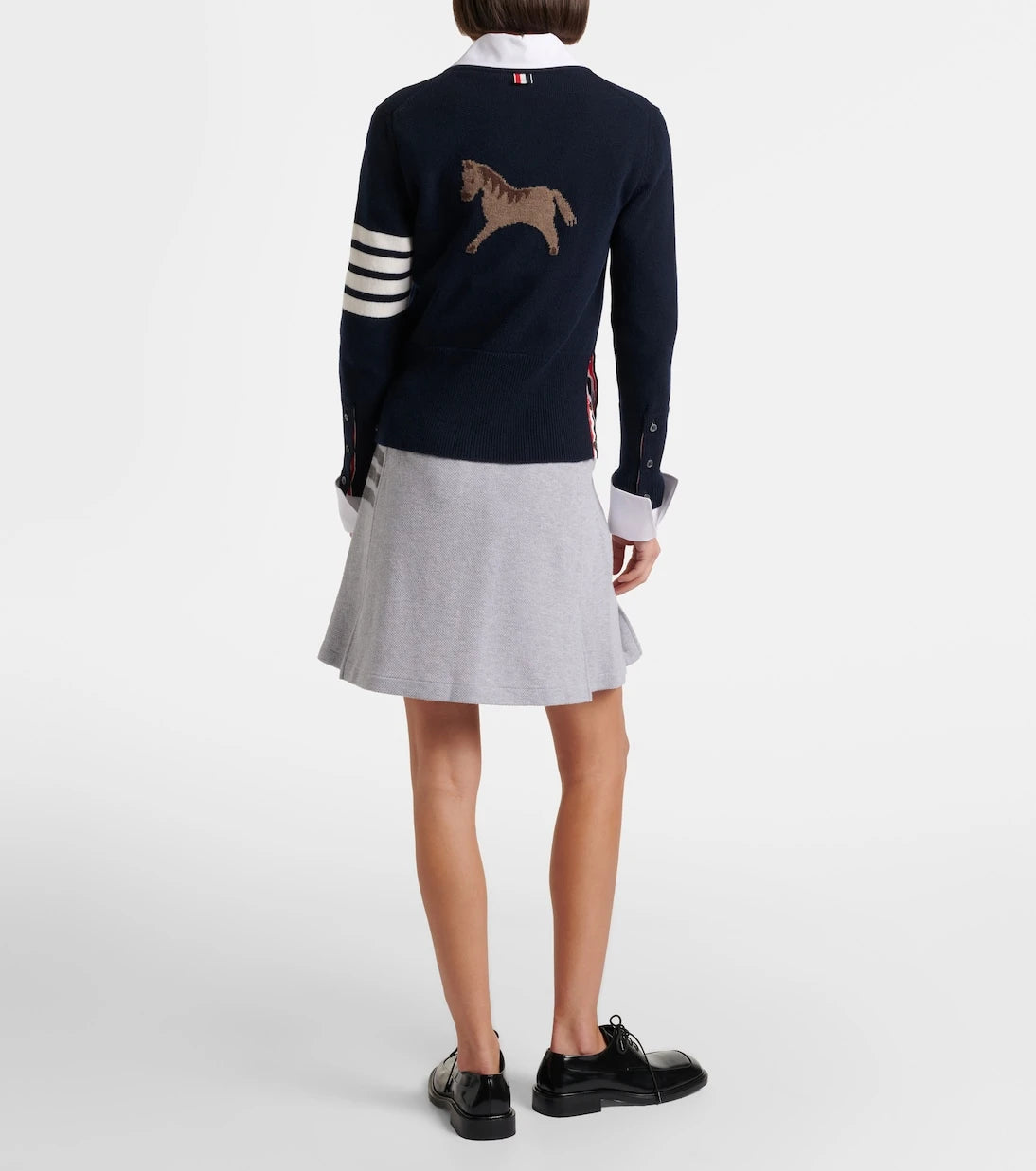 Thom Browne - 4-Bar cotton miniskirt