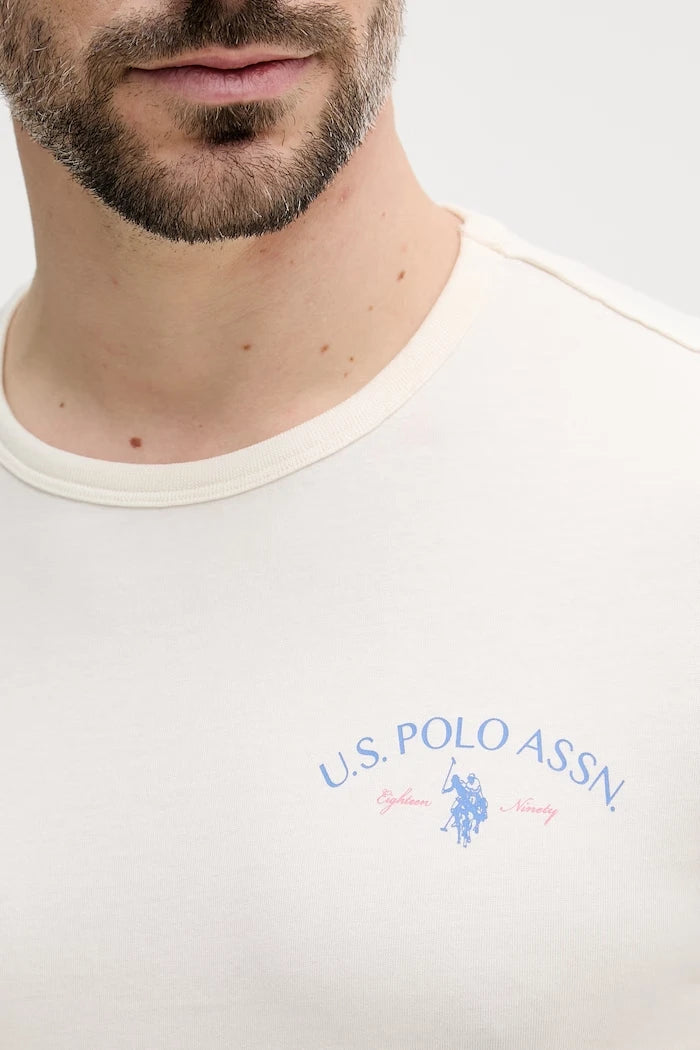 U.S. Polo Assn. Erkek Pamuklu Tişört SPIRIT OF SPORT BACK GRAPHIC