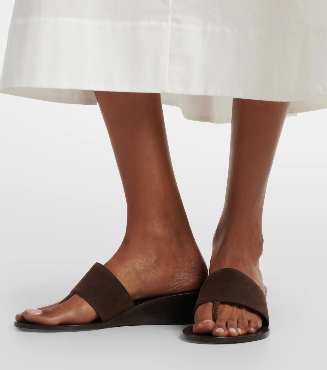 JUDE - Lucille leather wedge thong sandals