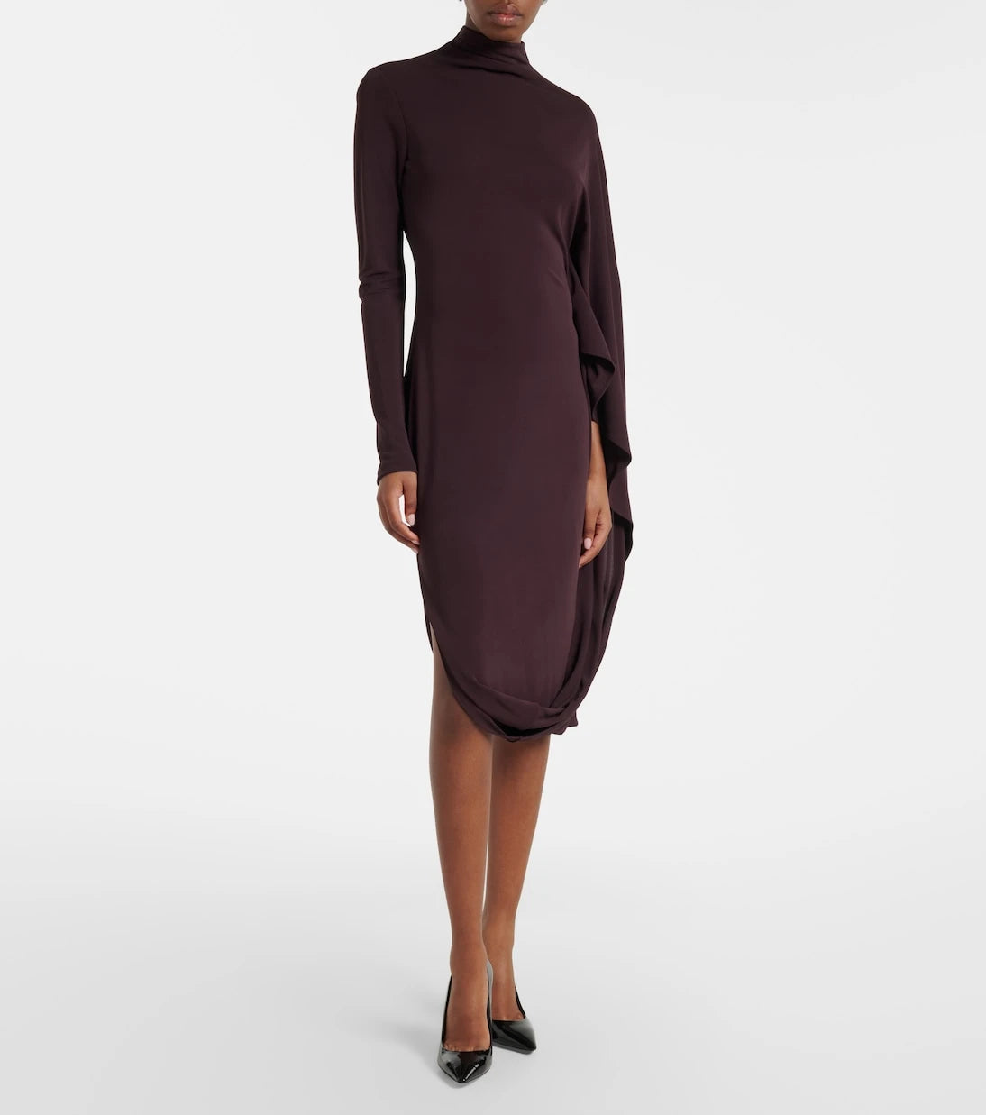 Stella McCartney - Caped crêpe jersey minidress