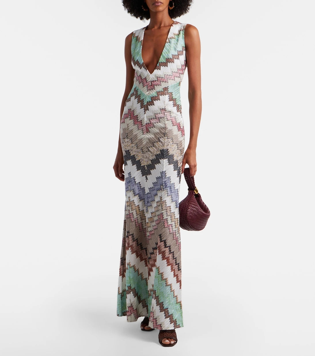 Missoni - Zigzag lamé maxi dress