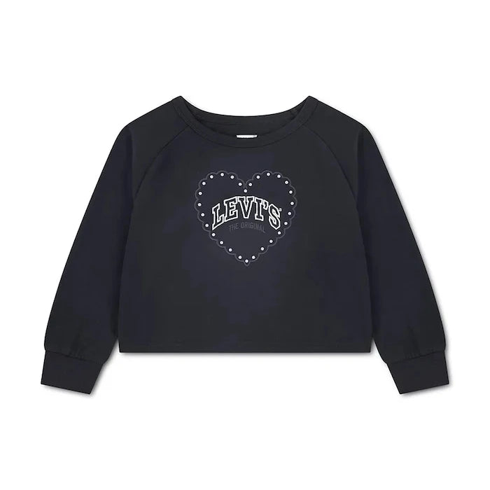 Levi's çocuklar için pamuklu uzun kollu bluz HEART KNIT TOP
