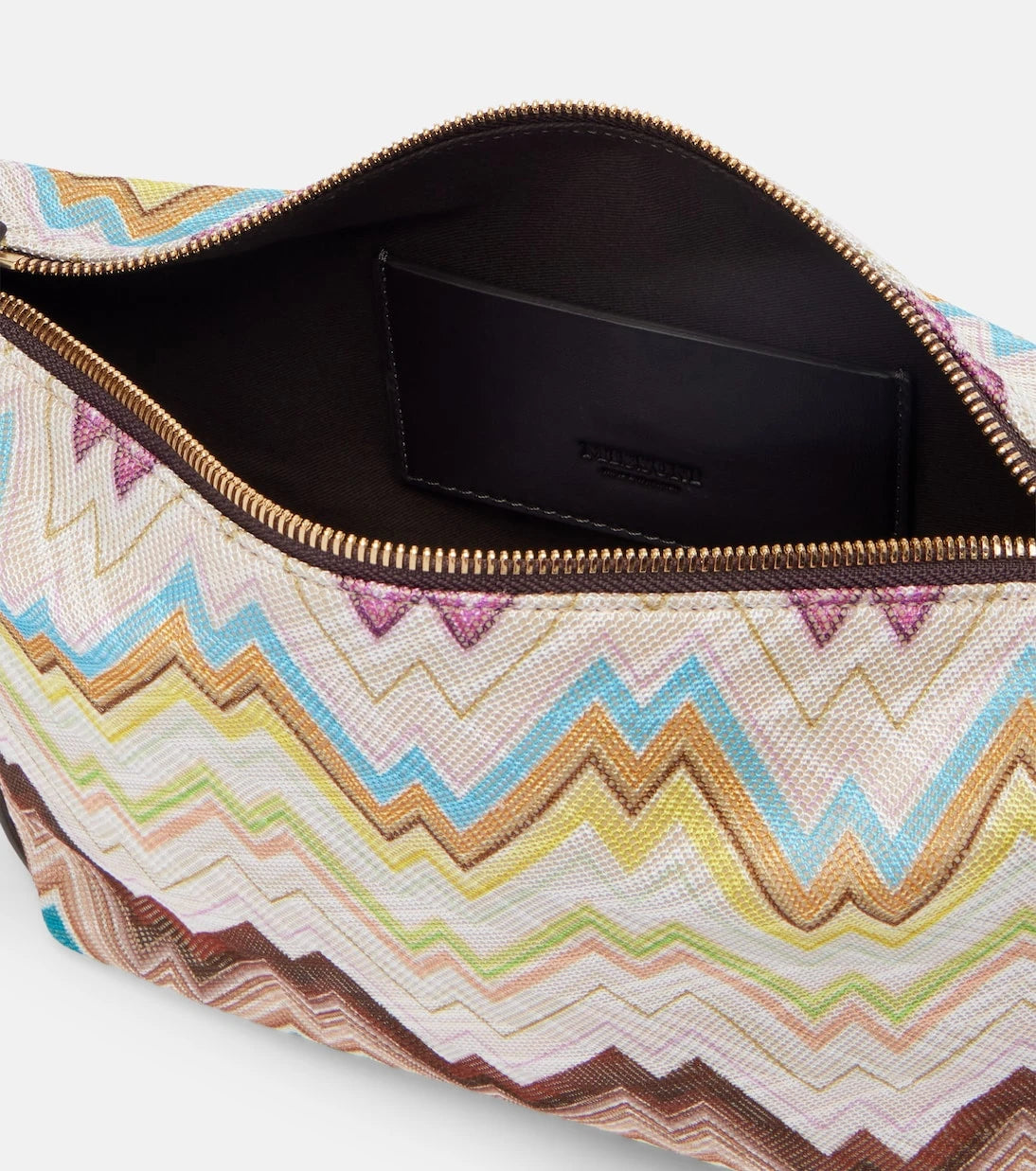 Missoni - Soft Zigzag leather-trimmed shoulder bag