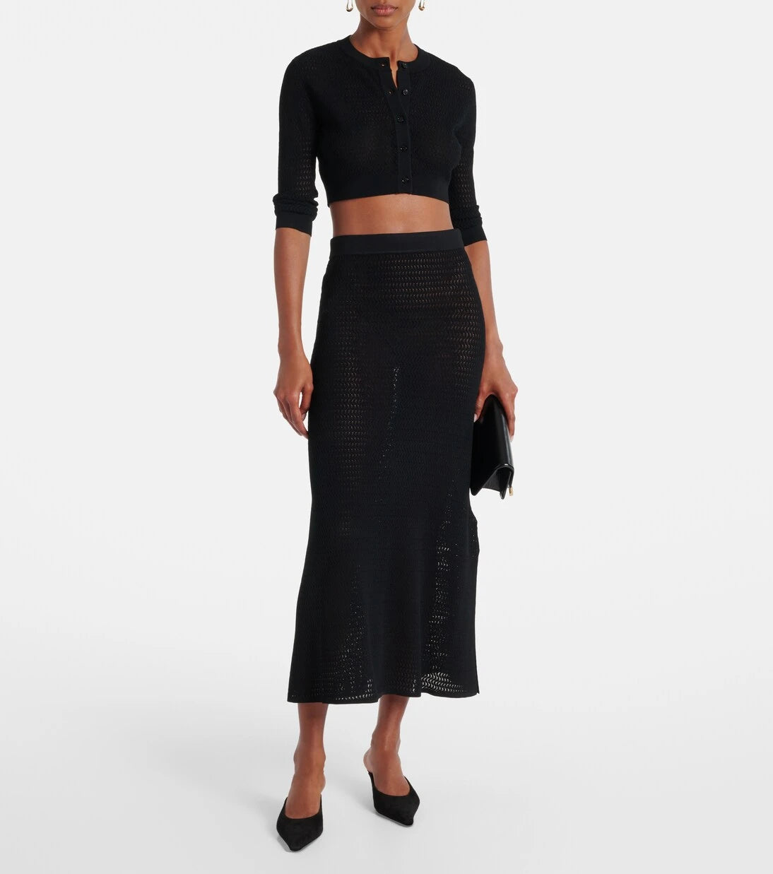 Victoria Beckham - Pointelle cropped cardigan