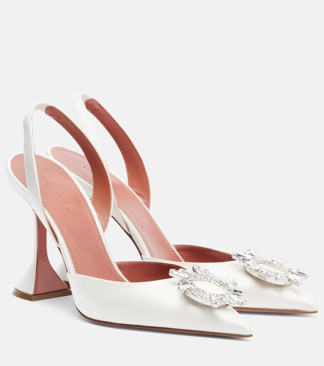 Amina Muaddi - Begum 70 satin slingback pumps