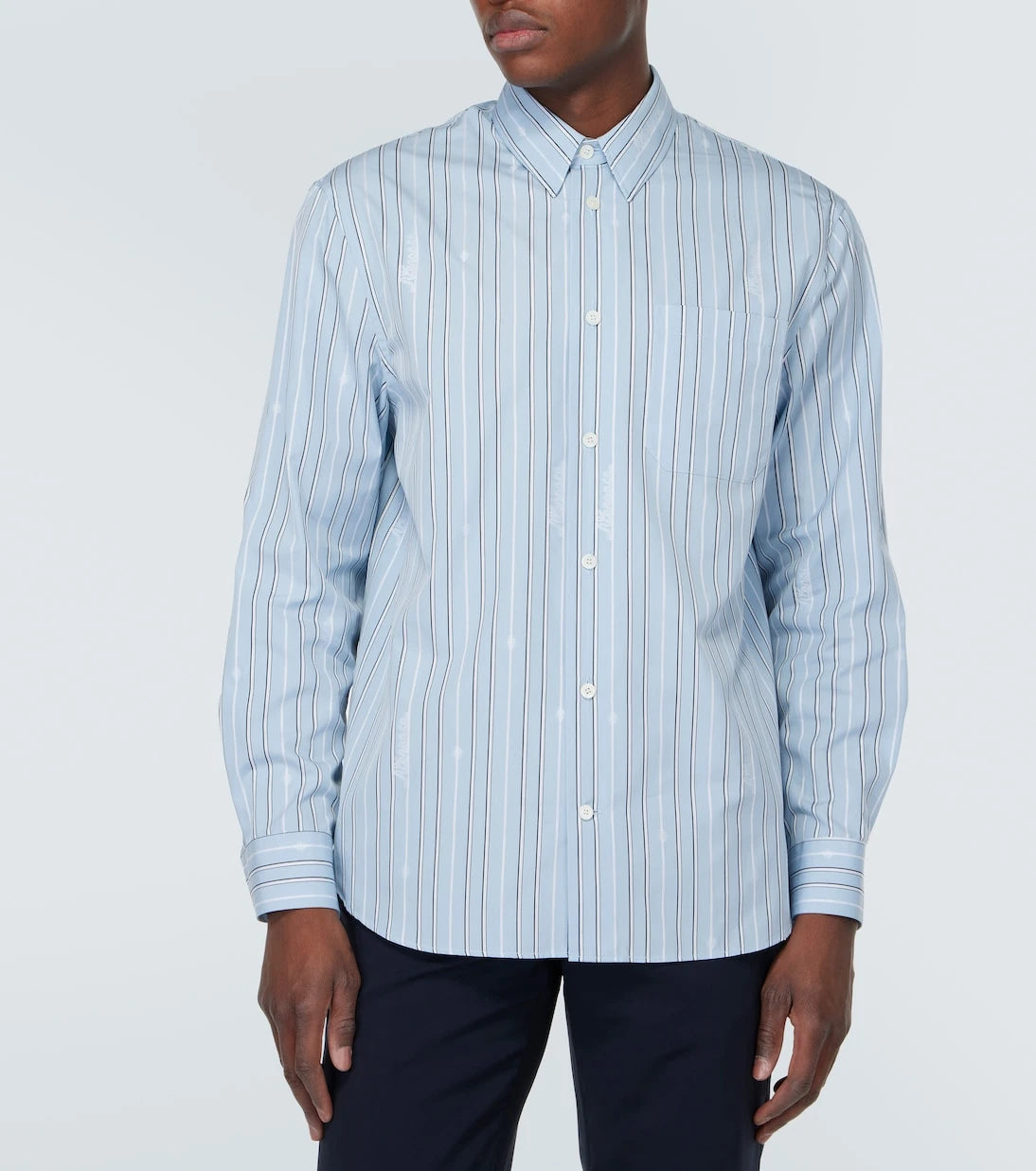 Versace - Striped cotton poplin shirt