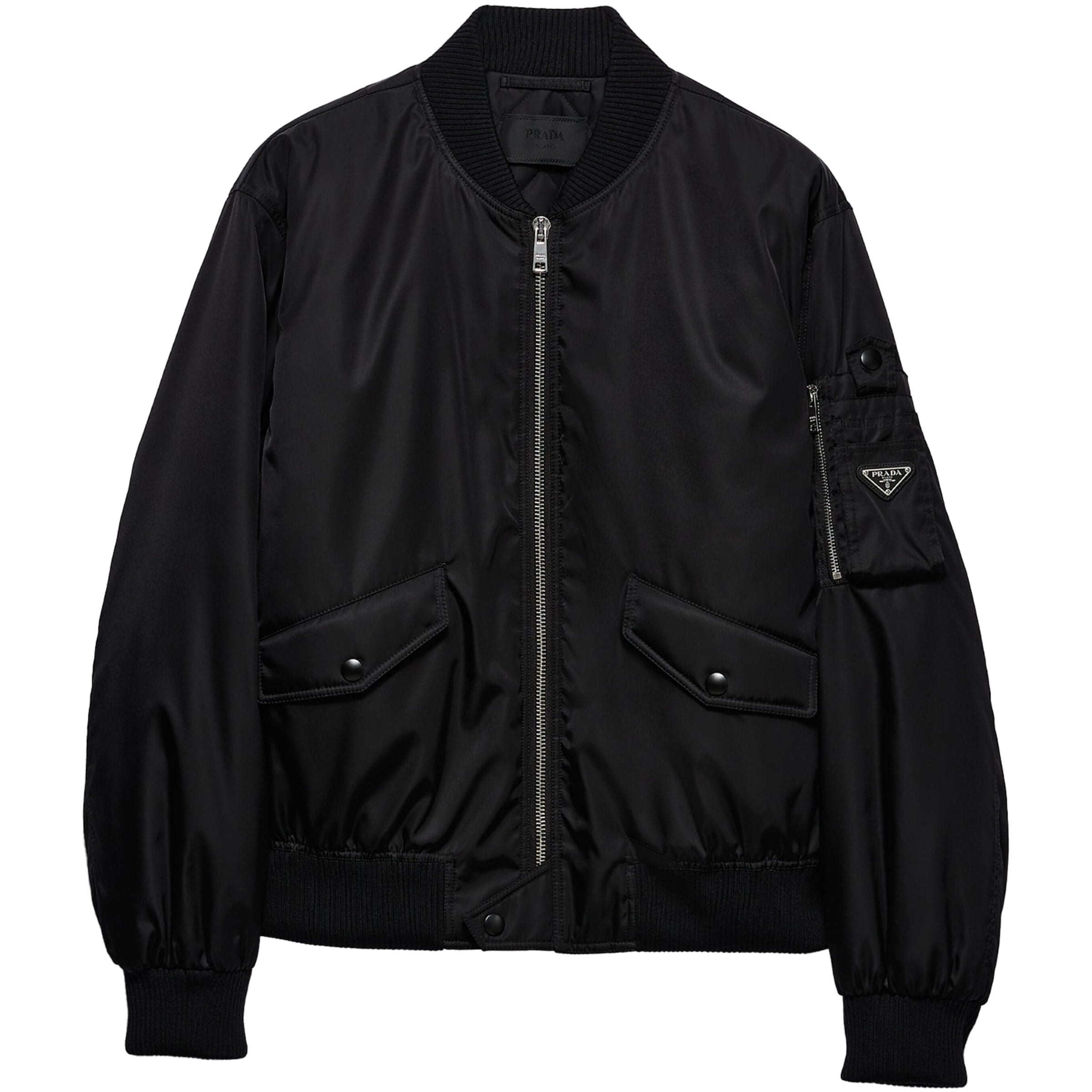 Prada Black Re-Nylon Bomber Jacket