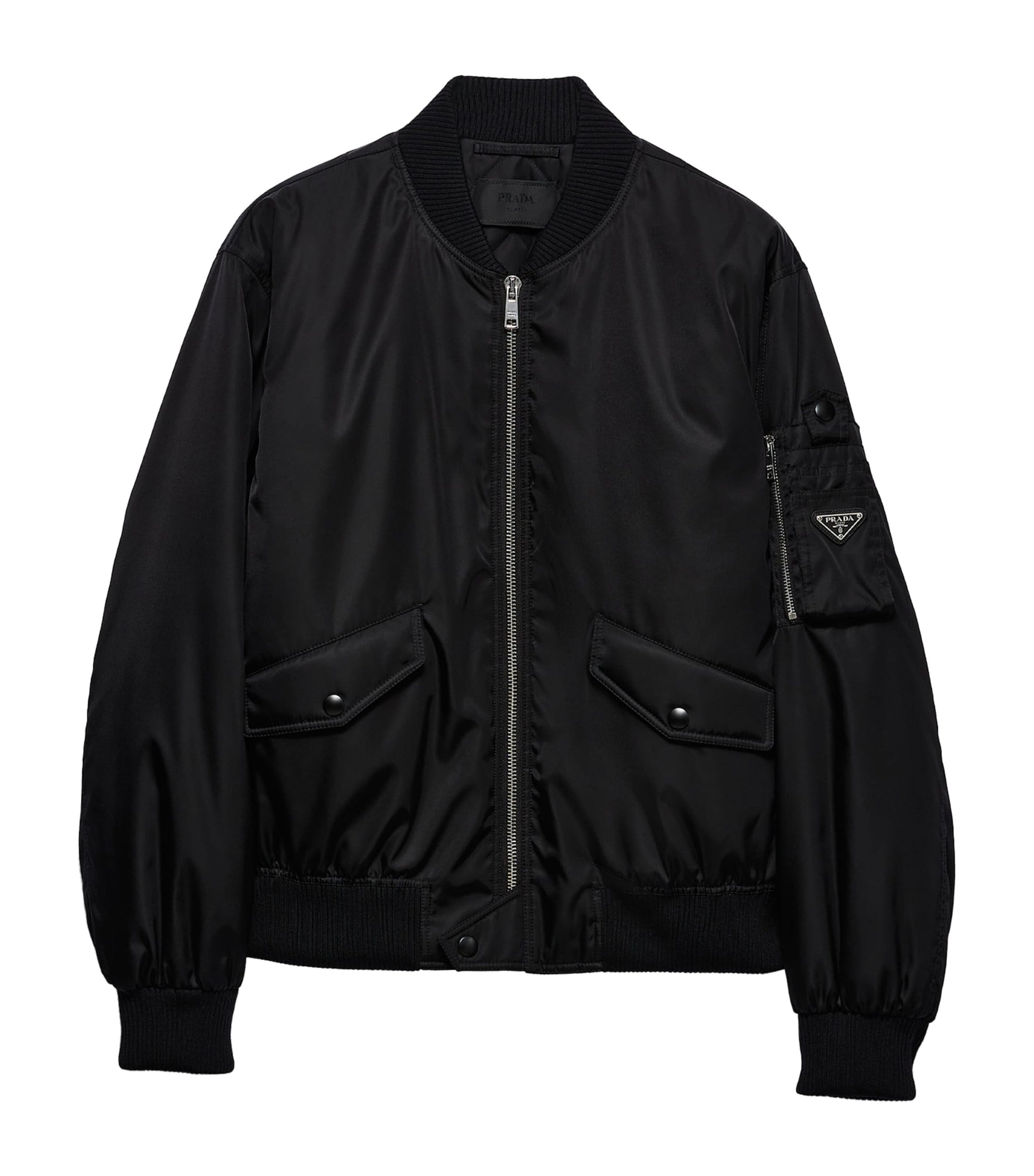 Prada Black Re-Nylon Bomber Jacket