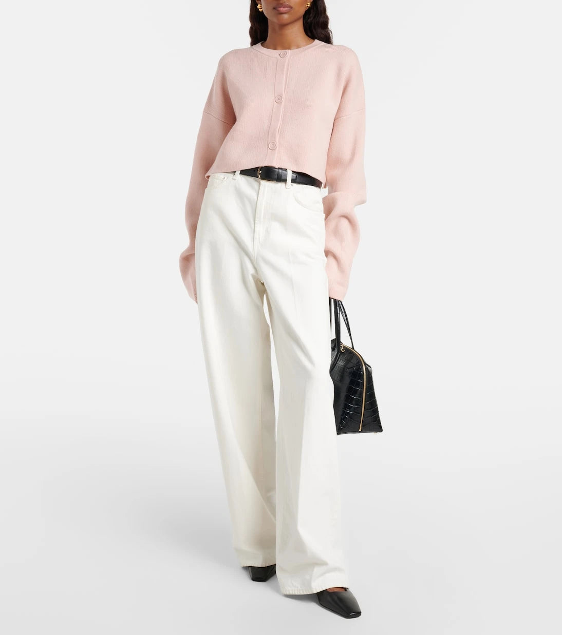 Toteme - Cropped wool-blend cardigan