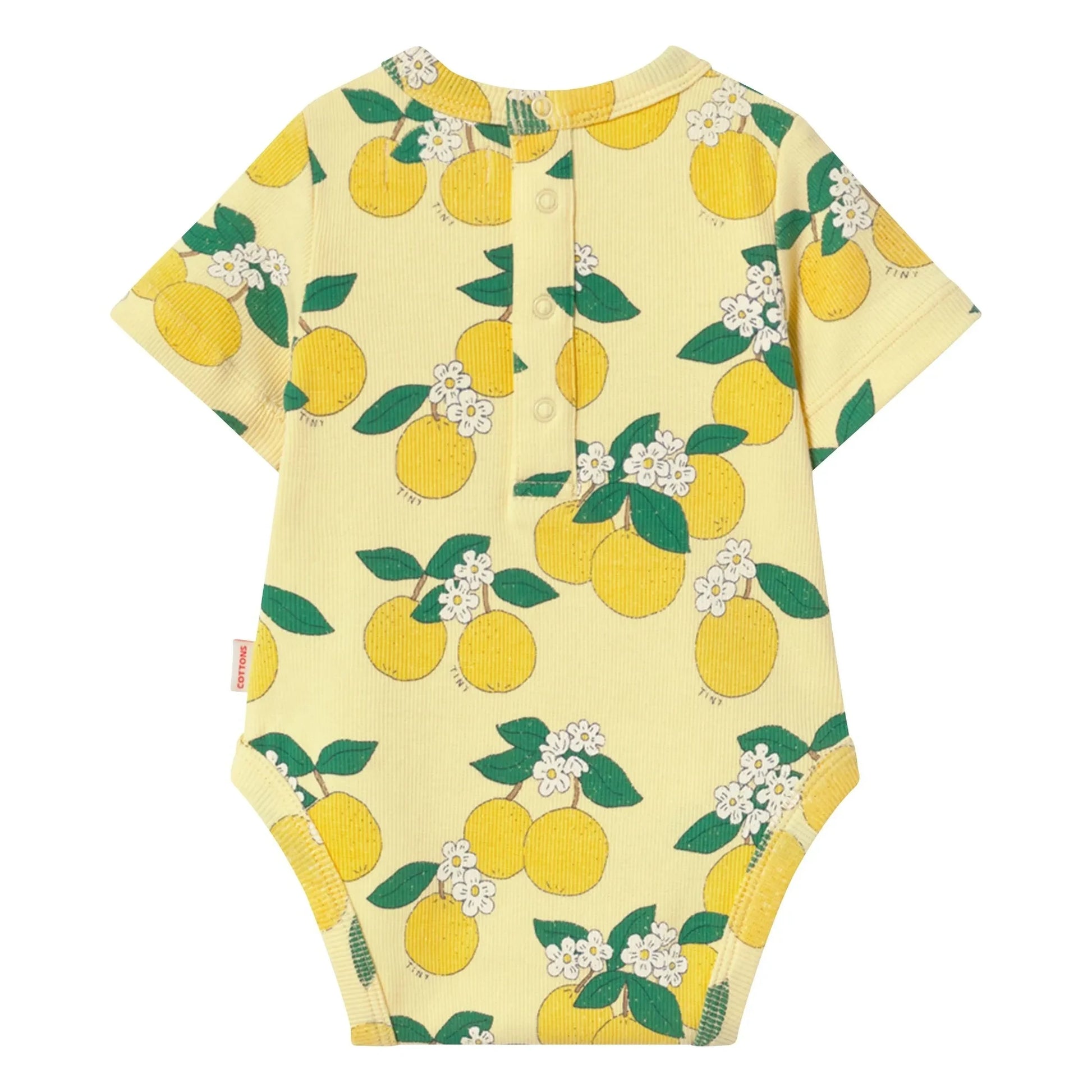 Tinycottons - Ribbed bodysuit Orange Organic cotton | Pale yellow