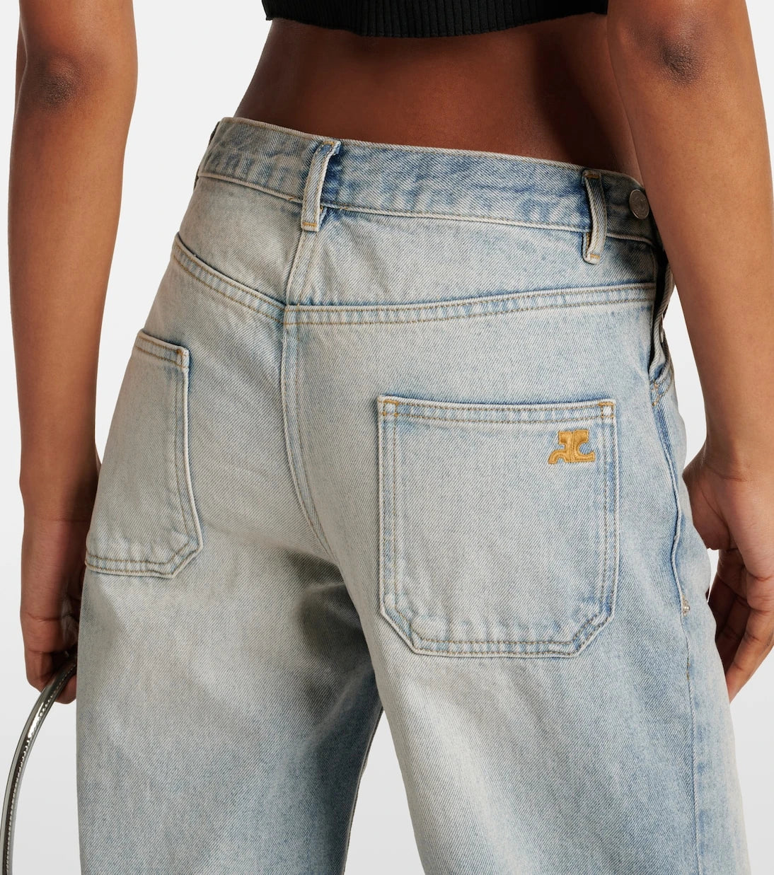 Courrèges - Sailor mid-rise wide-leg jeans
