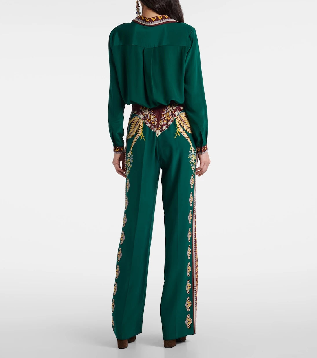 Etro - Printed oversized silk shirt