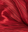 Red Silk Plissé Noor Gown