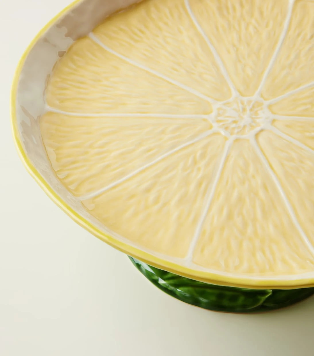 Bordallo Pinheiro - Lemon ceramic cake stand