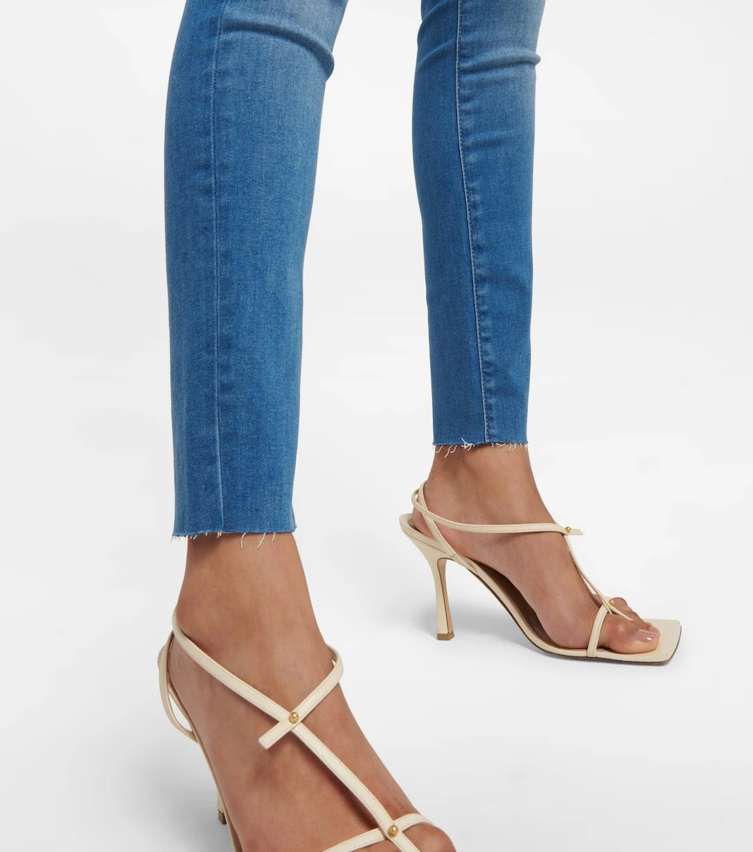 Frame - بنطلون جينز Le High Skinny Raw After