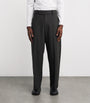 Wool-Blend Ester Straight Trousers