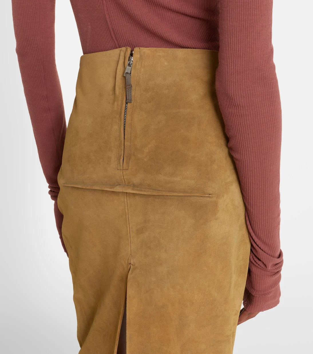 Rick Owens - Suede maxi skirt