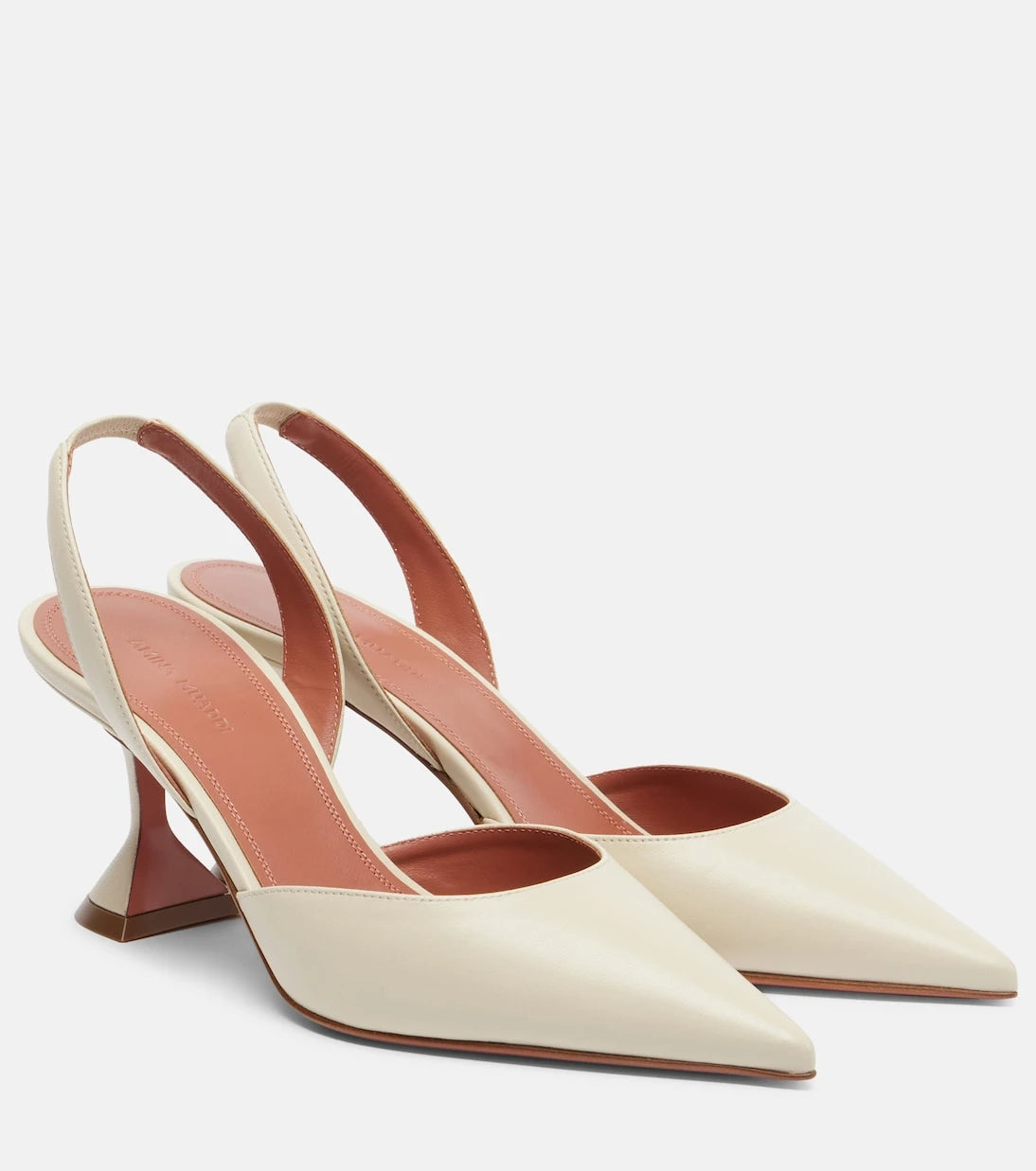 Amina Muaddi - Holli 70 leather slingback pumps