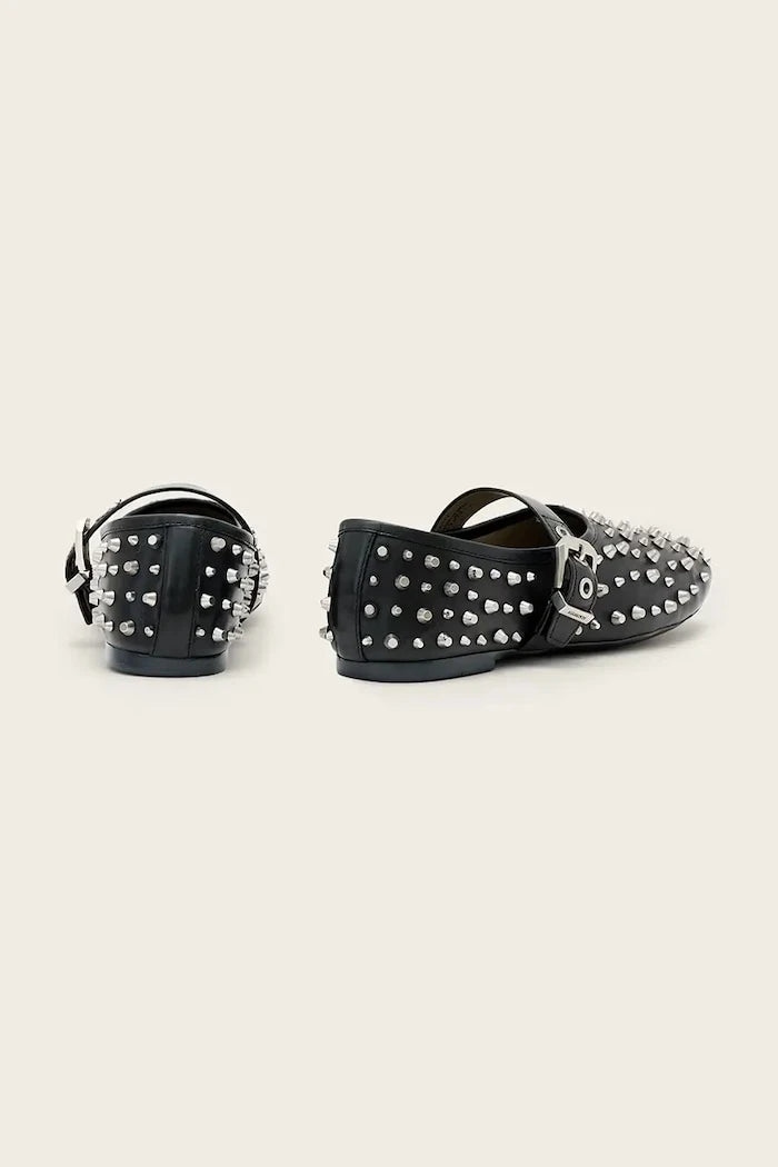 Кожени балеринки AllSaints Sabine Stud Shoe