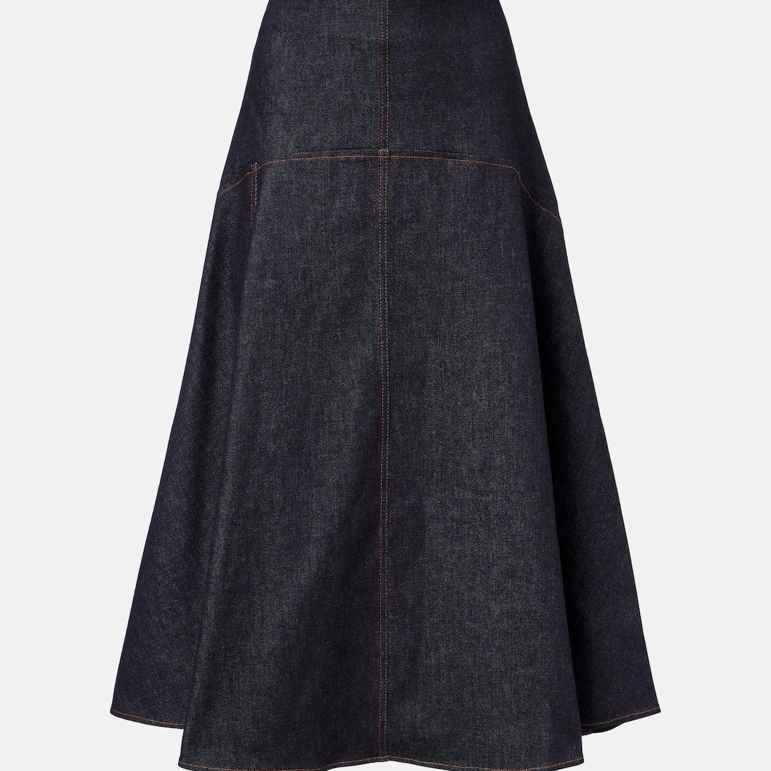 Jacquemus - Triangle De-Nîmes denim midi skirt