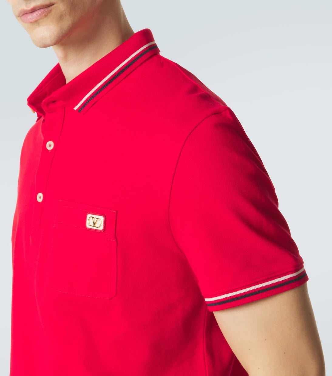 Valentino - Cotton piqué polo shirt