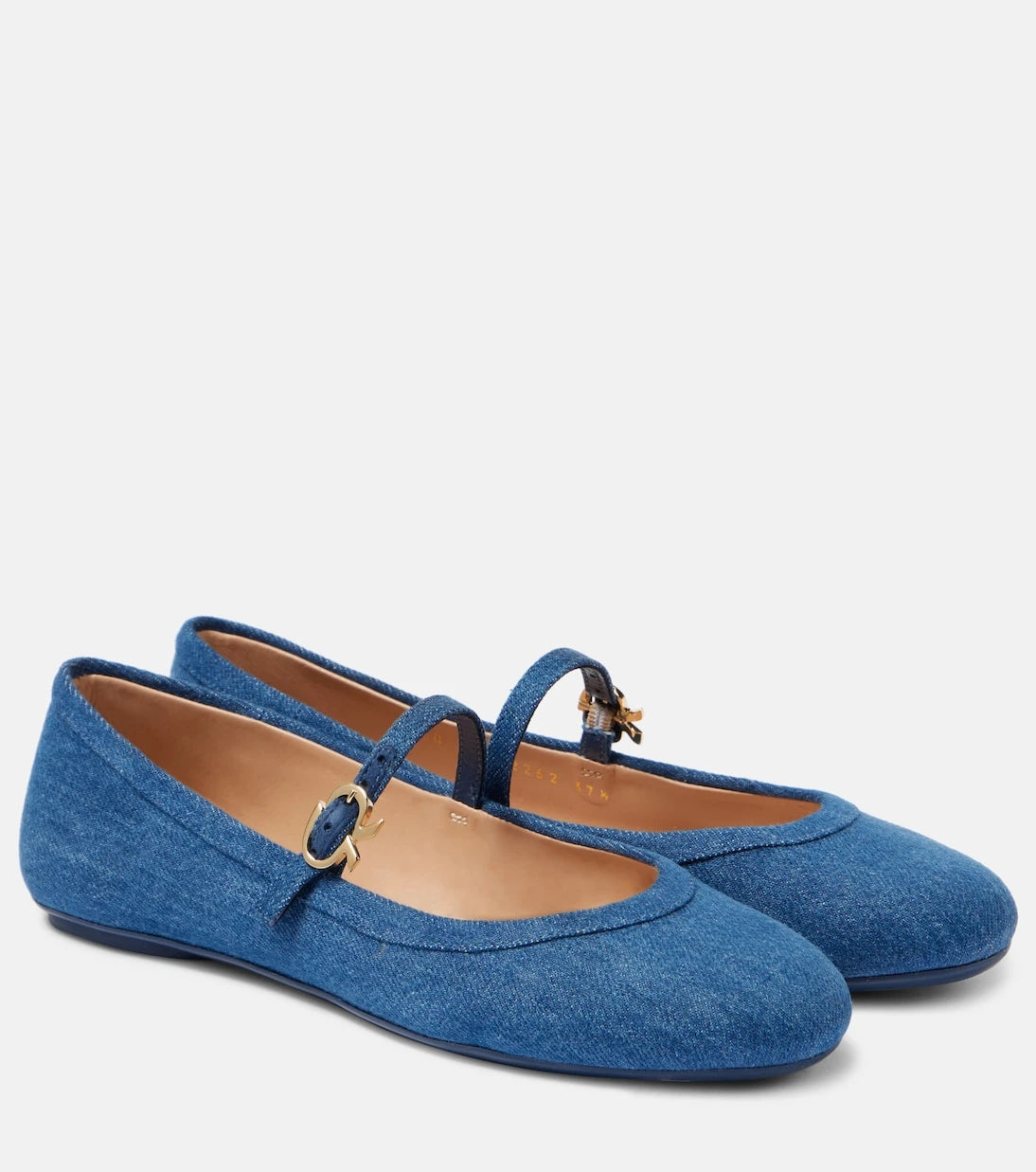 جيانفيتو روسي - حذاء كارلا فلات ماري جين من الدنيم