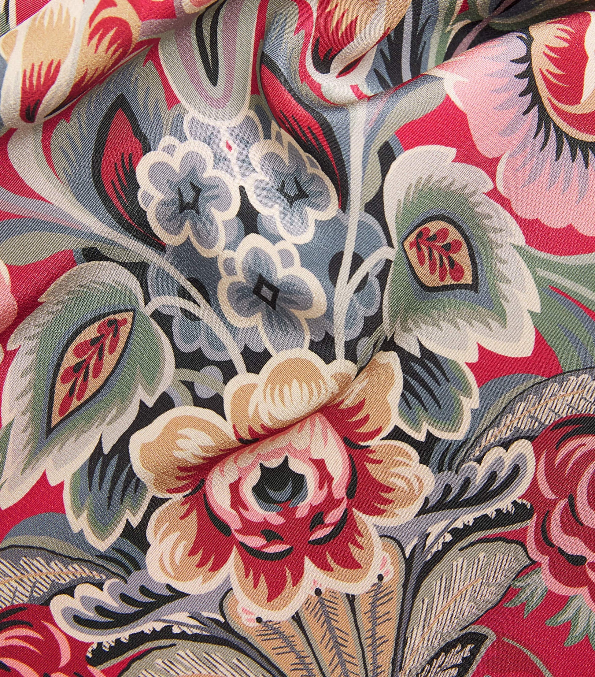 Etro Pink Silk Floral Print Gown