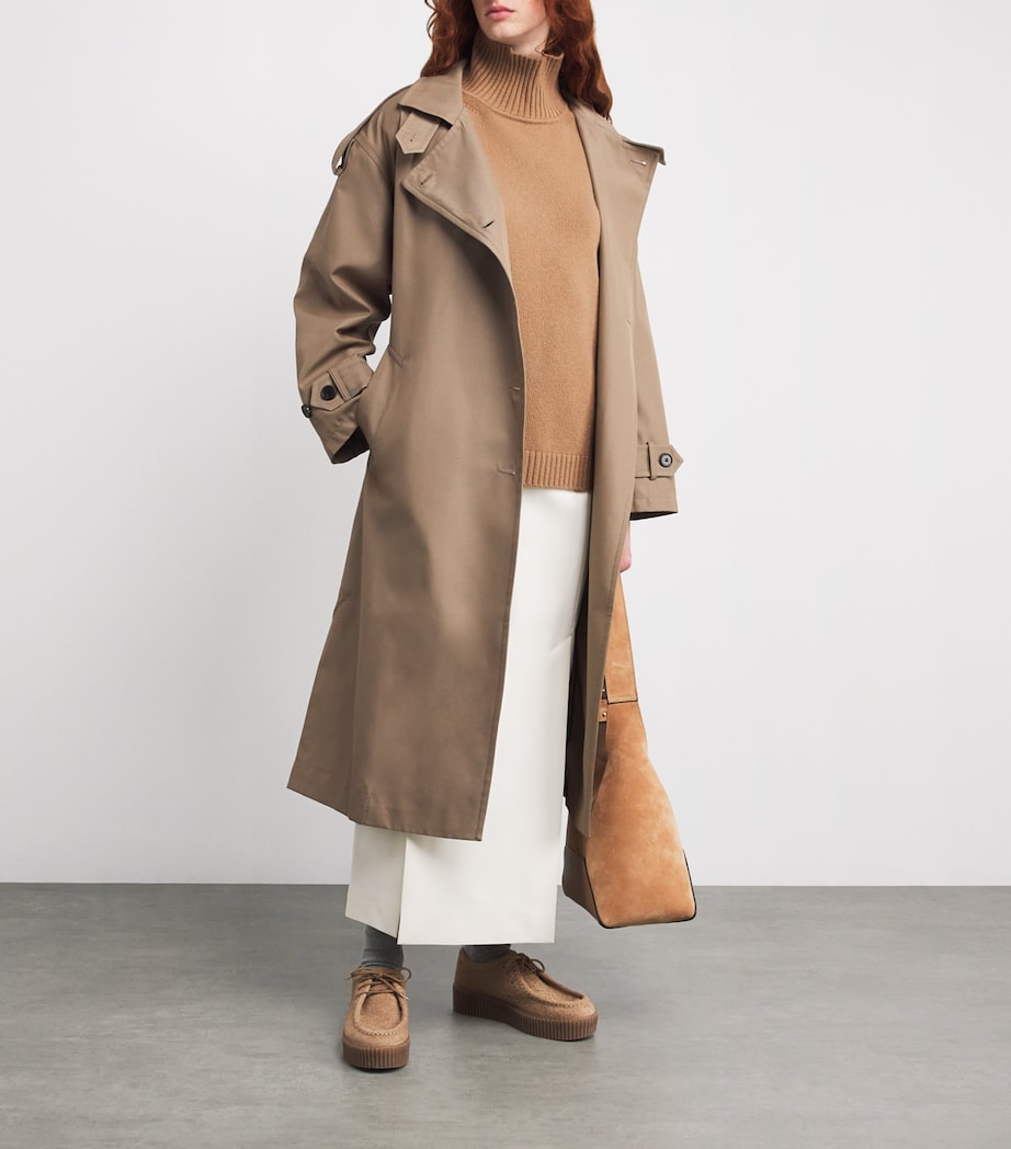 Weekend Max Mara Beige Virgin Wool High-Neck Sweater