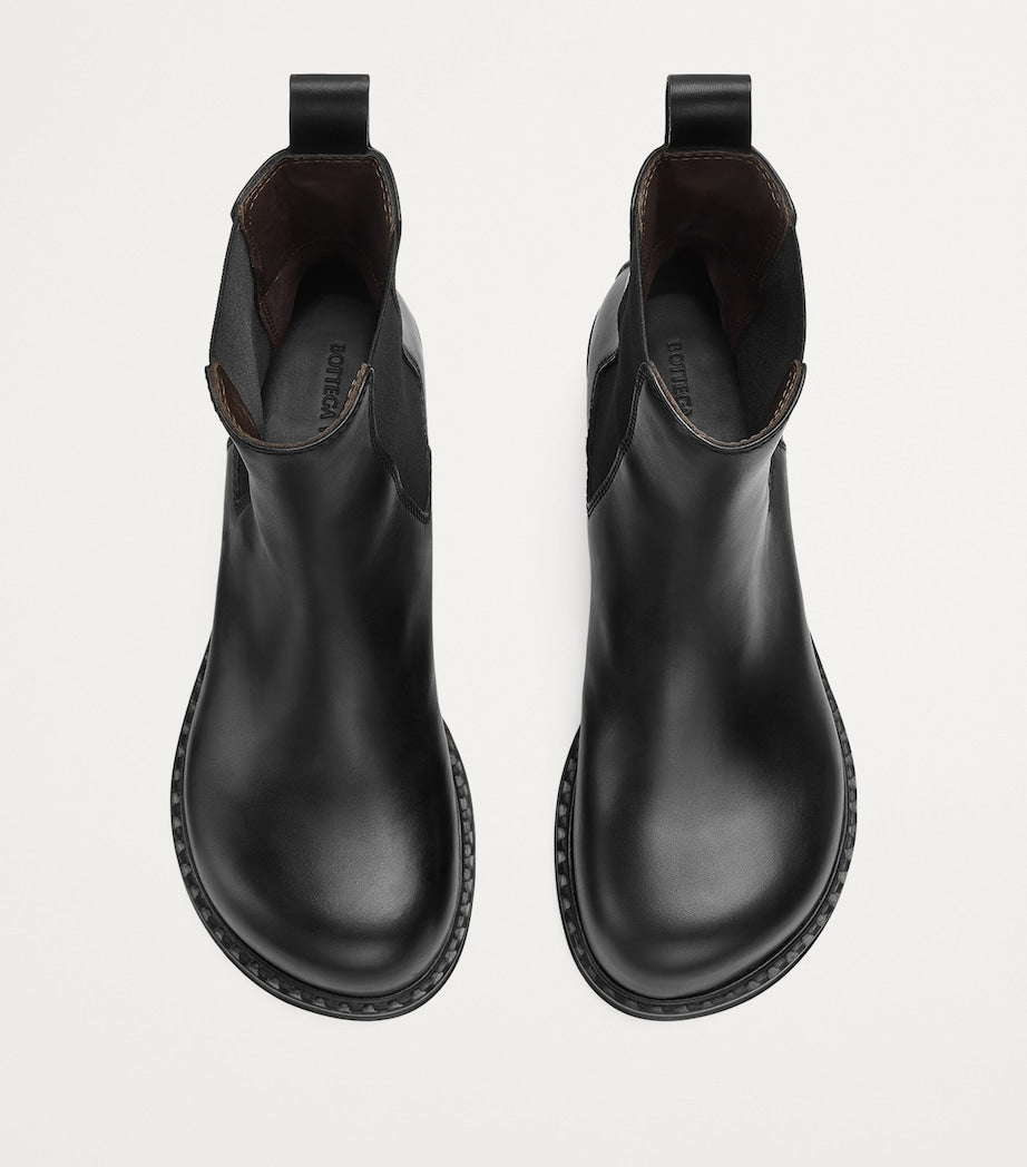 Bottega Veneta Black Leather Cliff Chelsea Boots