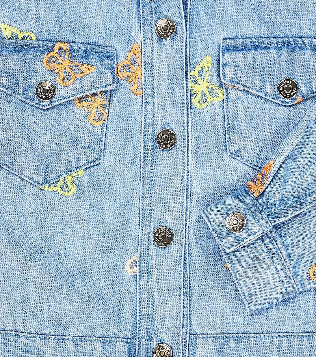 The New Society - Burbank embroidered denim jacket