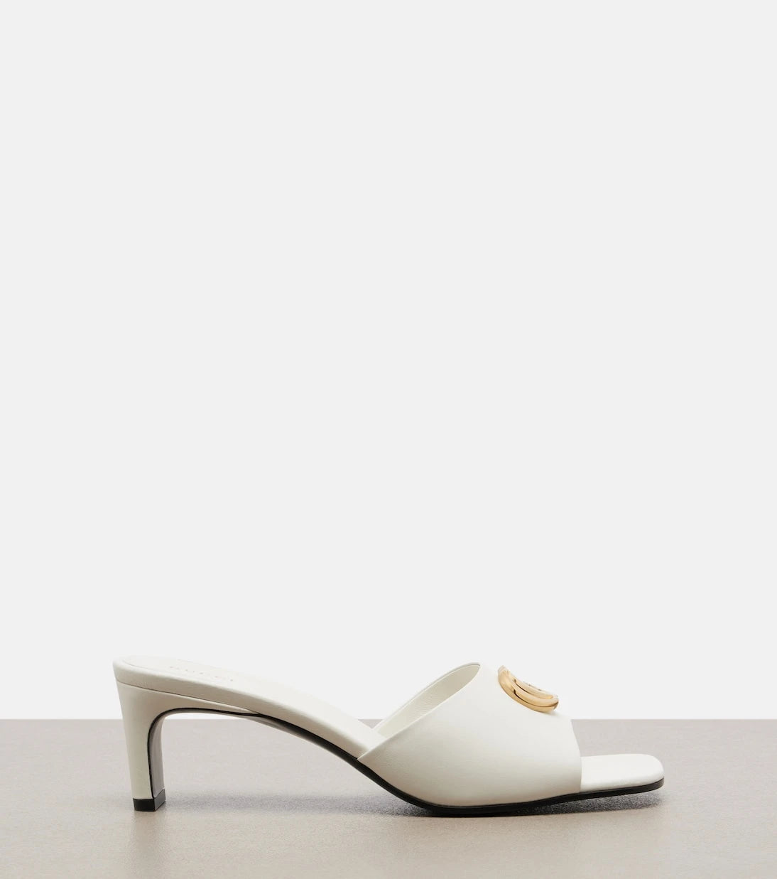 Gucci - Double G leather mules