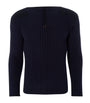 Navy Merino Wool-Cashmere 007 Sweater