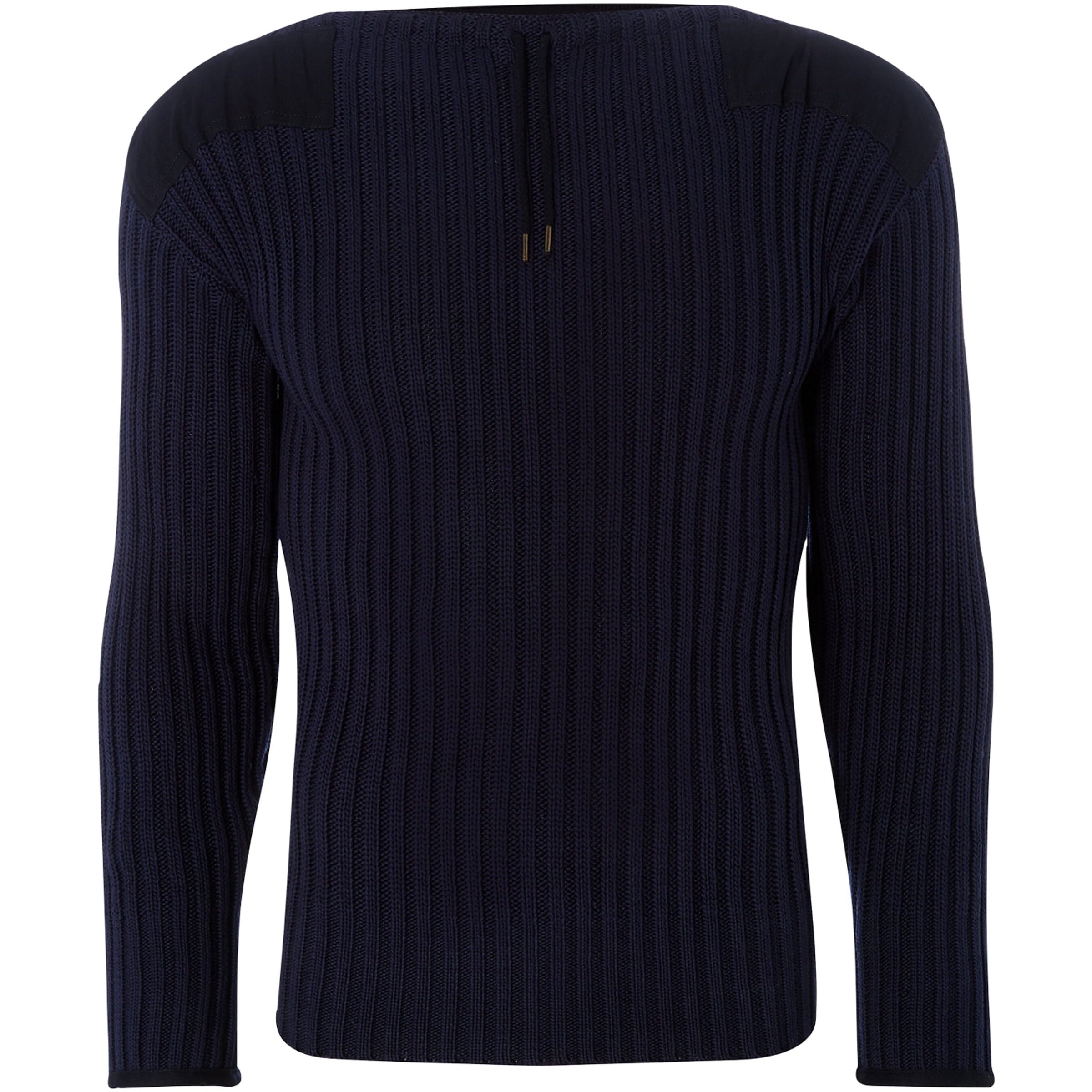 Navy Merino Wool-Cashmere 007 Sweater