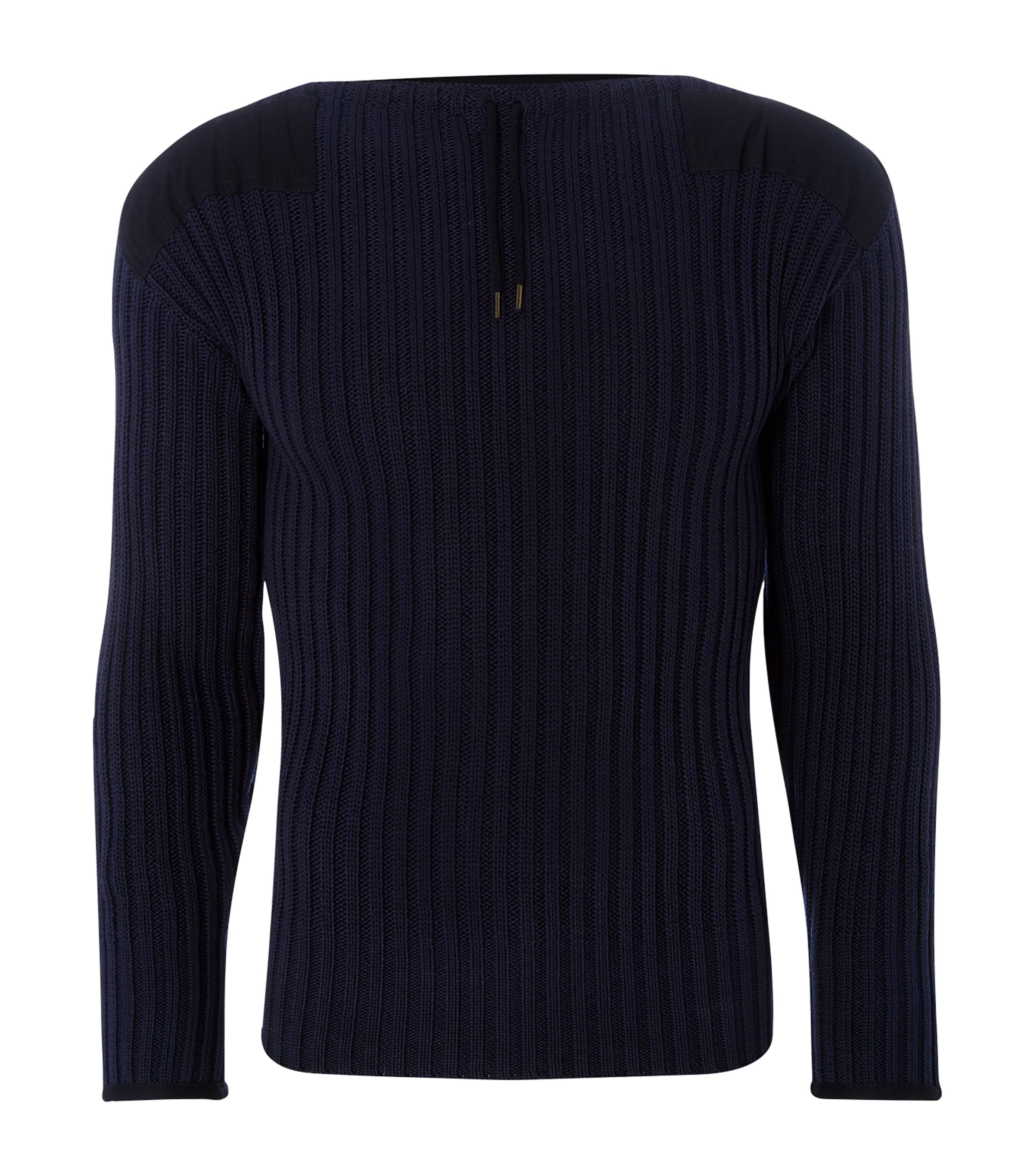 Navy Merino Wool-Cashmere 007 Sweater