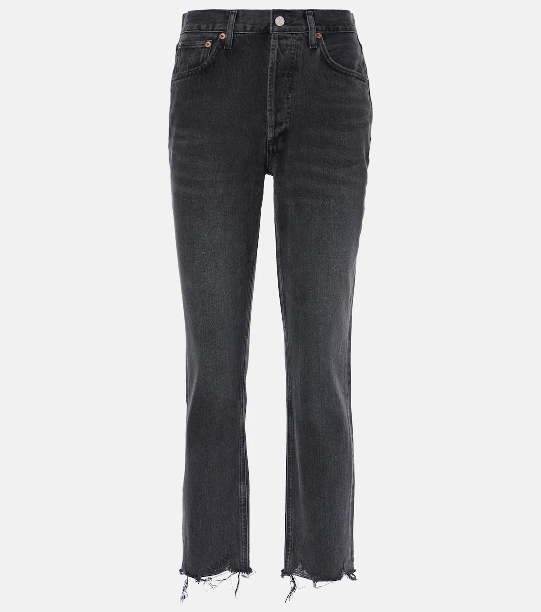 Agolde - Riley high-rise cropped straight jeans