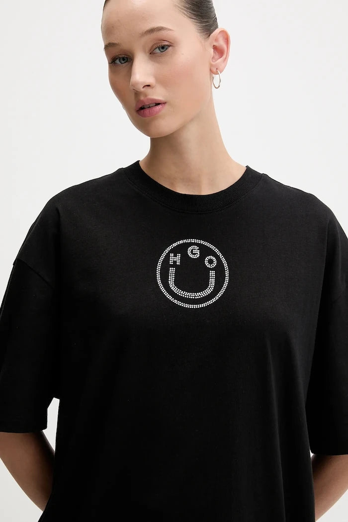 Памучна тениска Hugo Blue Oversized _Tee_B_9