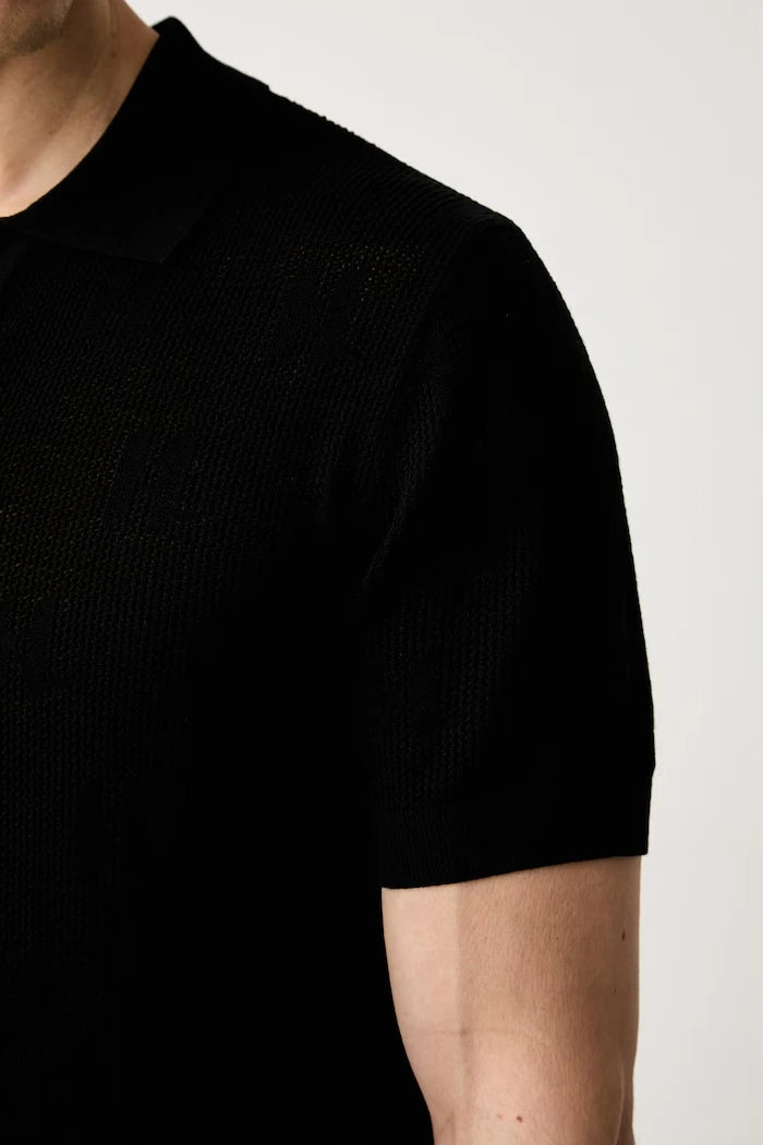 Karl Lagerfeld ajurlu erkek polo yakalı tişört