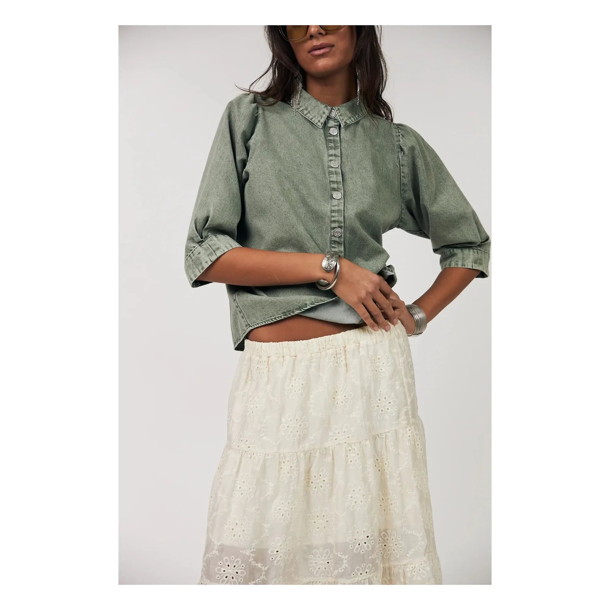 Lollys Laundry - Bono Cotton shirt | Khaki