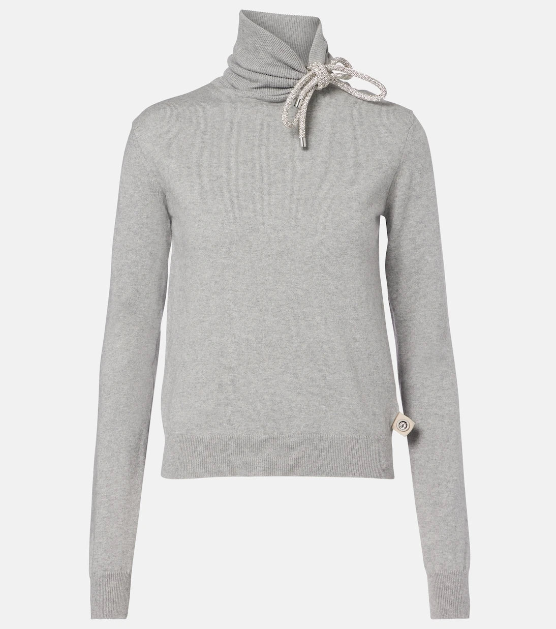 Area - Embellished cotton and cashmere turtleneck sweater