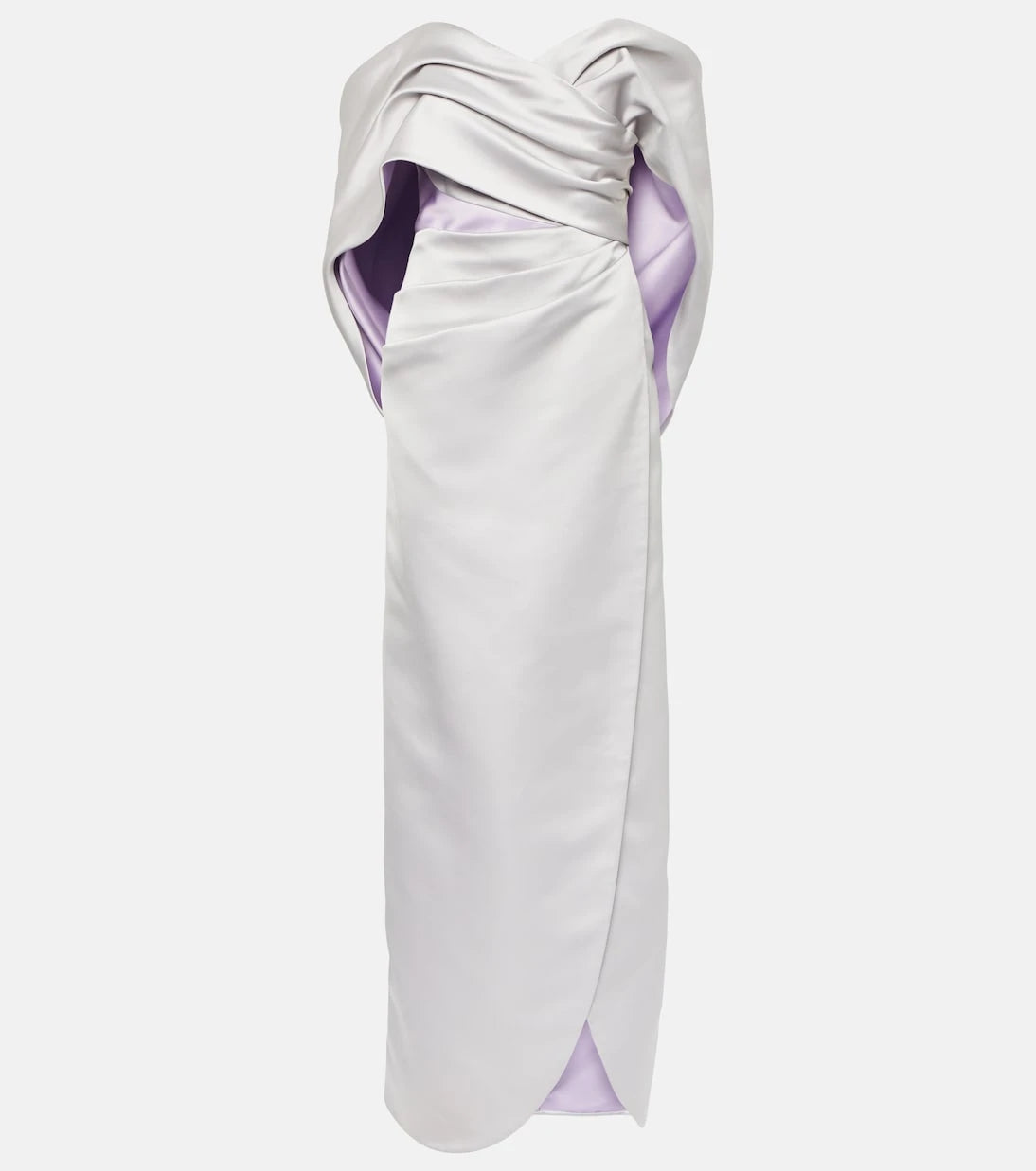Carolina Herrera - Off-shoulder draped satin gown