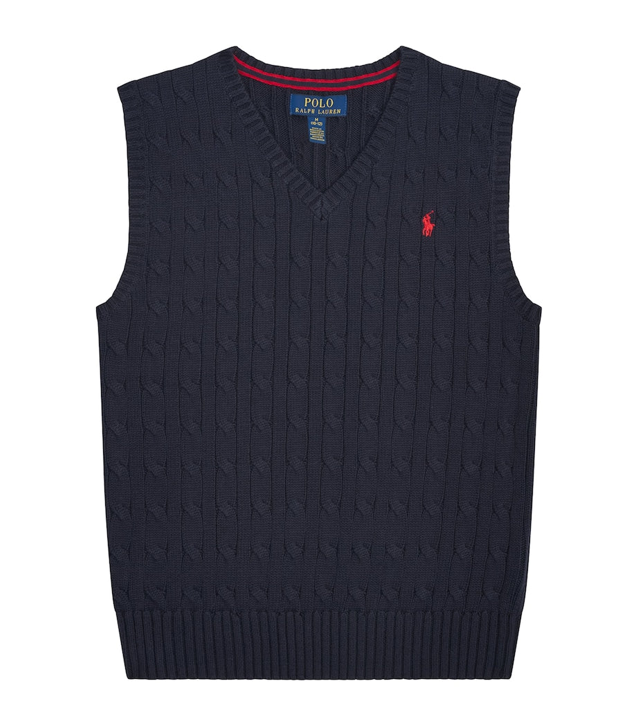 Ralph Lauren Kids Cotton Polo Pony Sweater Vest (6-14 Years)