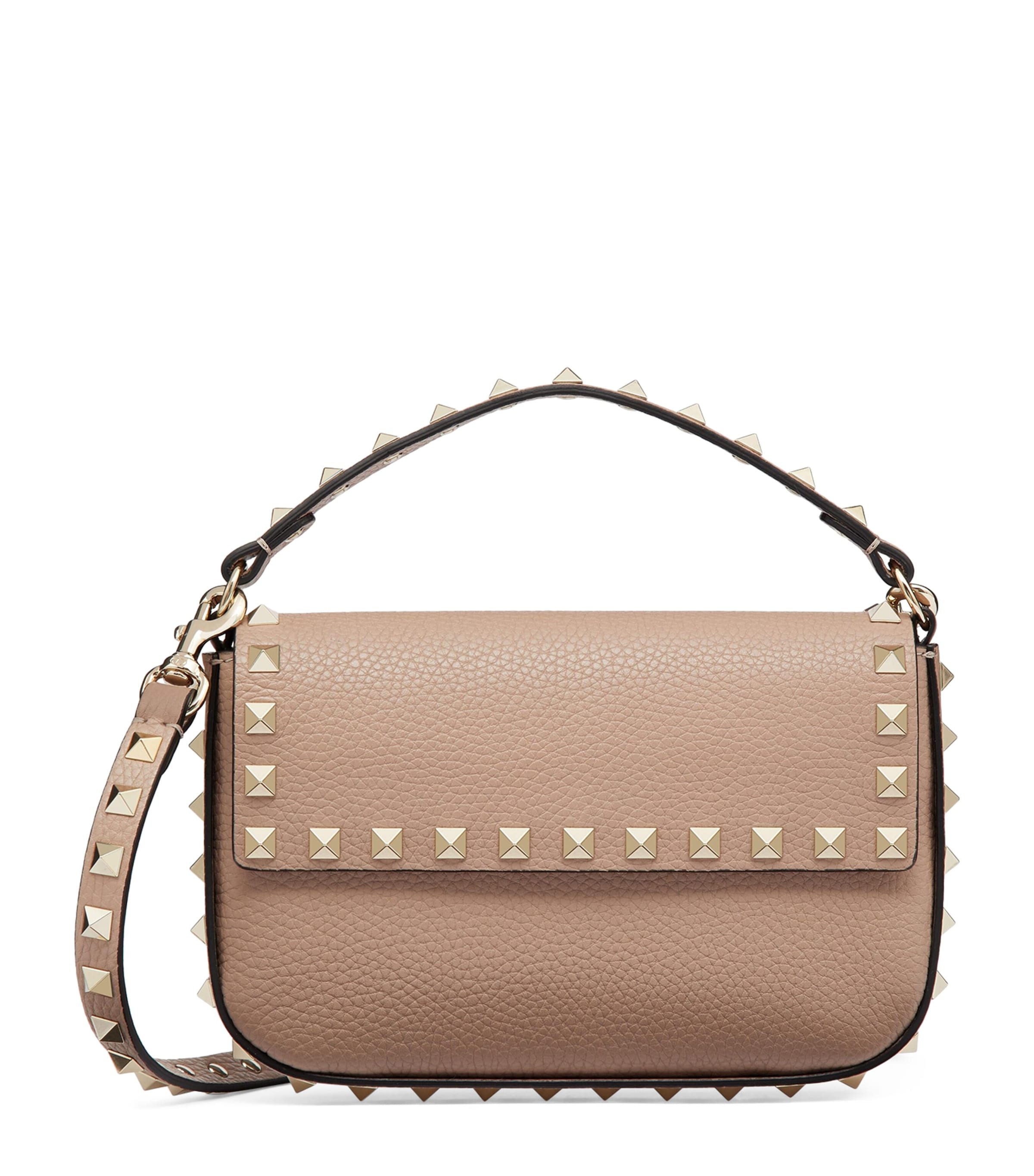 Valentino Garavani Nude Leather Rockstud Cross-Body Pouch