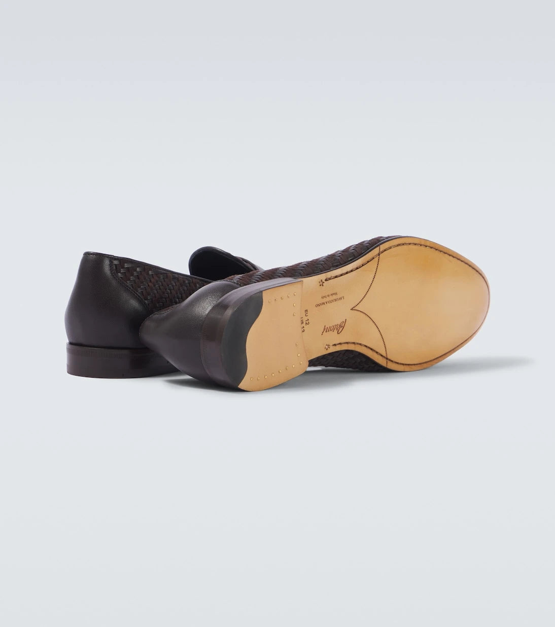 Brioni - Appia leather and suede penny loafers