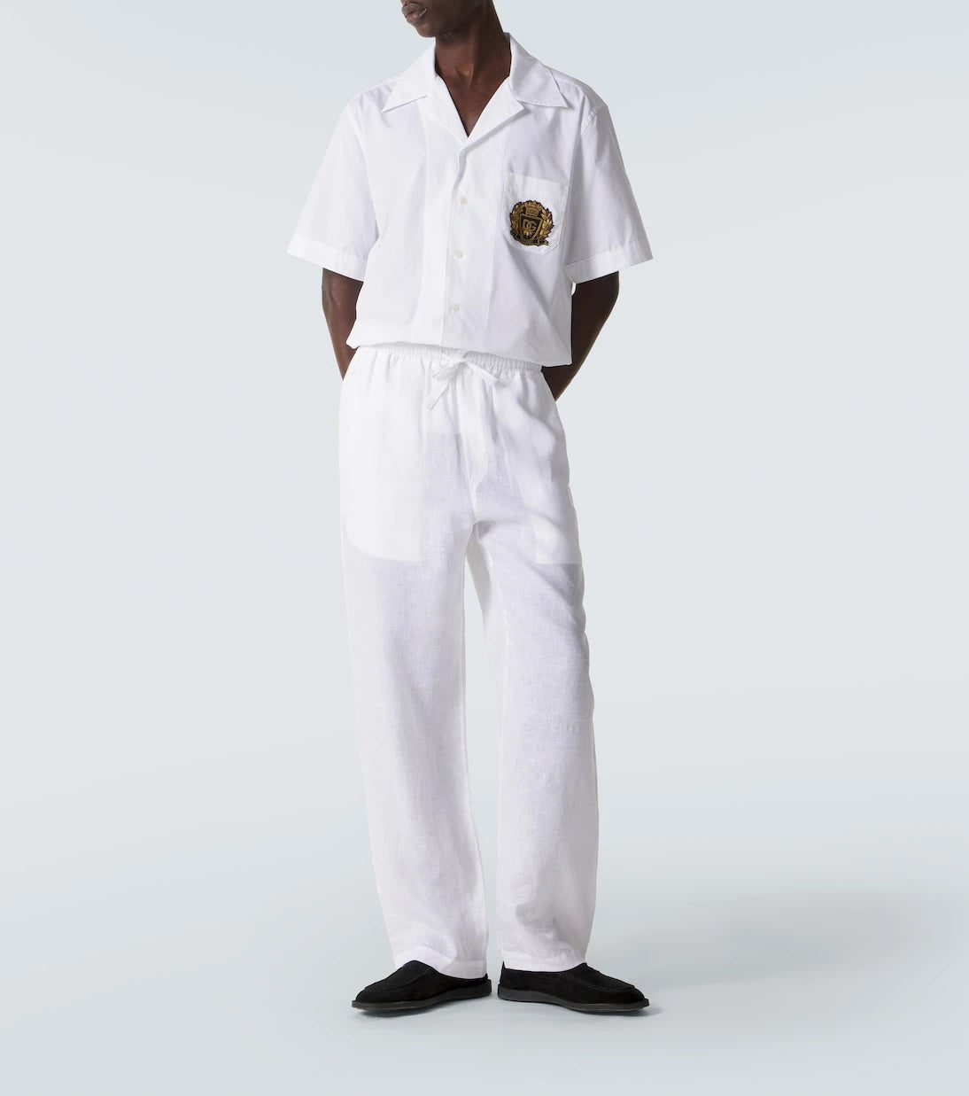 Dolce&Gabbana - Logo cotton poplin bowling shirt