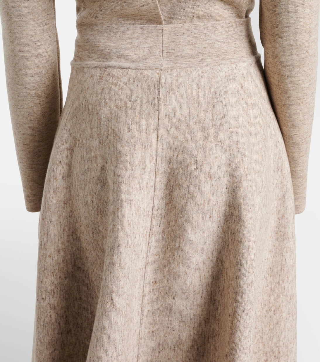 Loro Piana - Cashmere, wool, and linen midi skirt