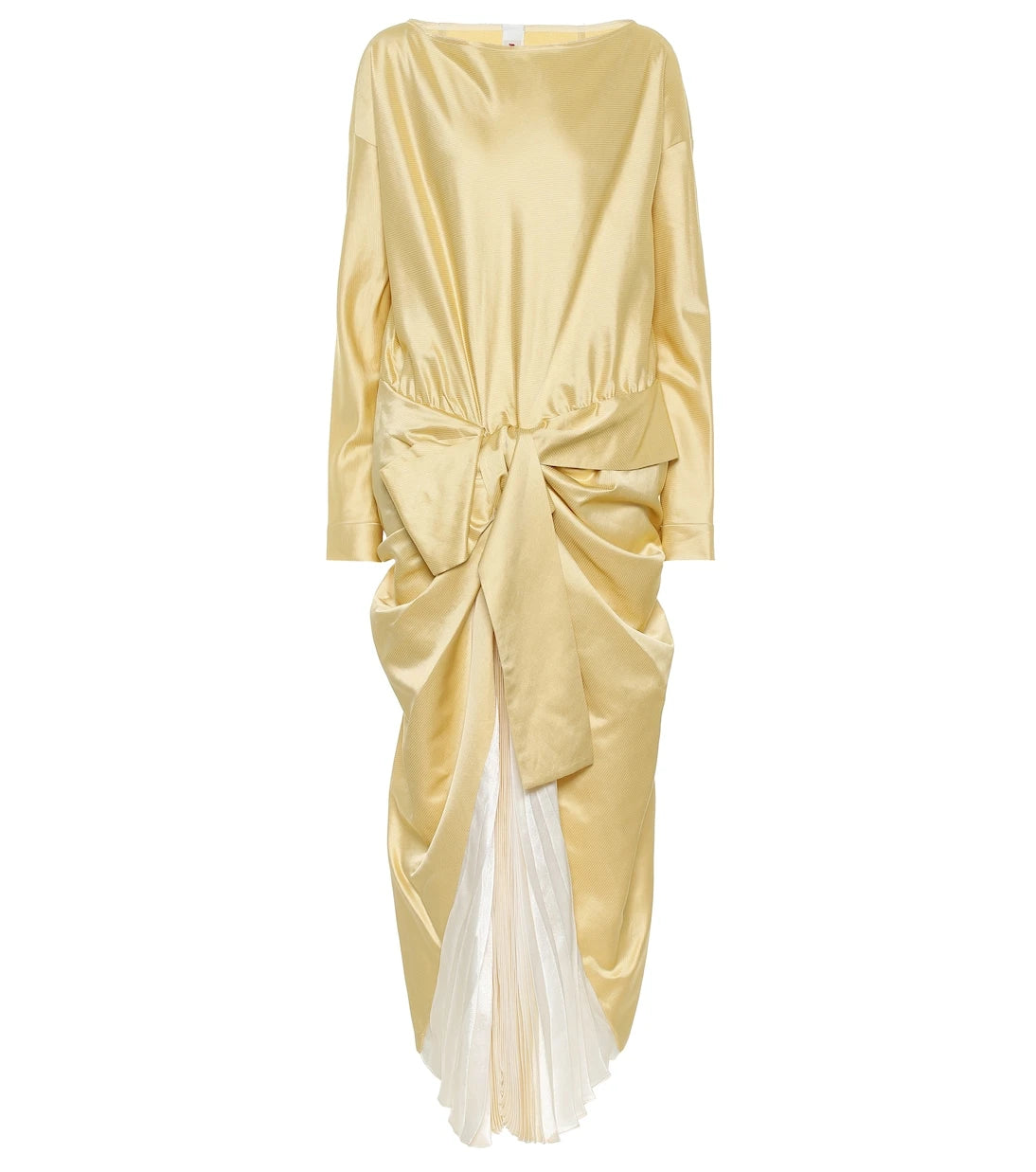 Marni - Twist bow satin midi dress