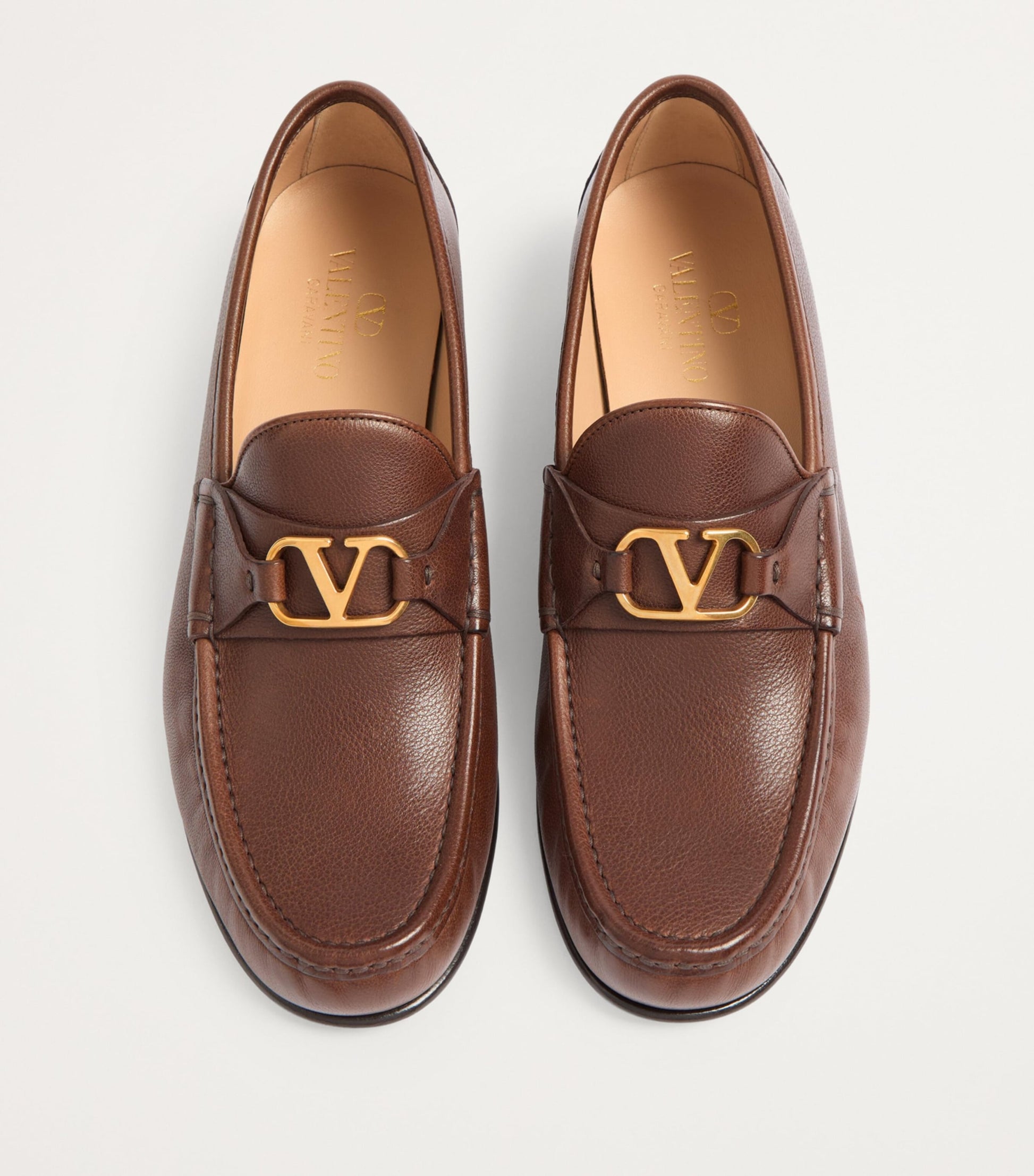 Valentino Garavani Leather VLogo Loafers