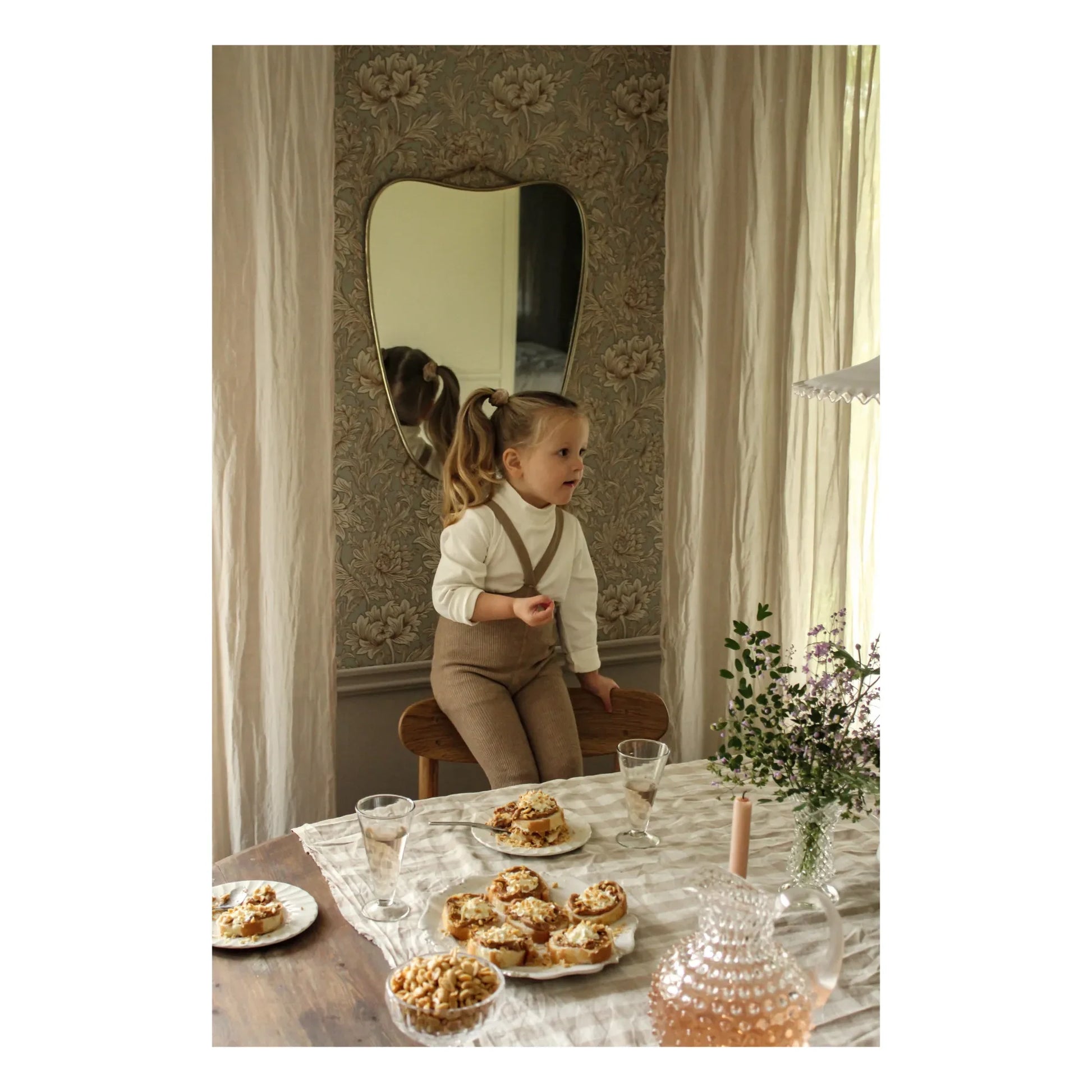 Silly Silas - Organic Cotton Footless Suspender Tights | Sand