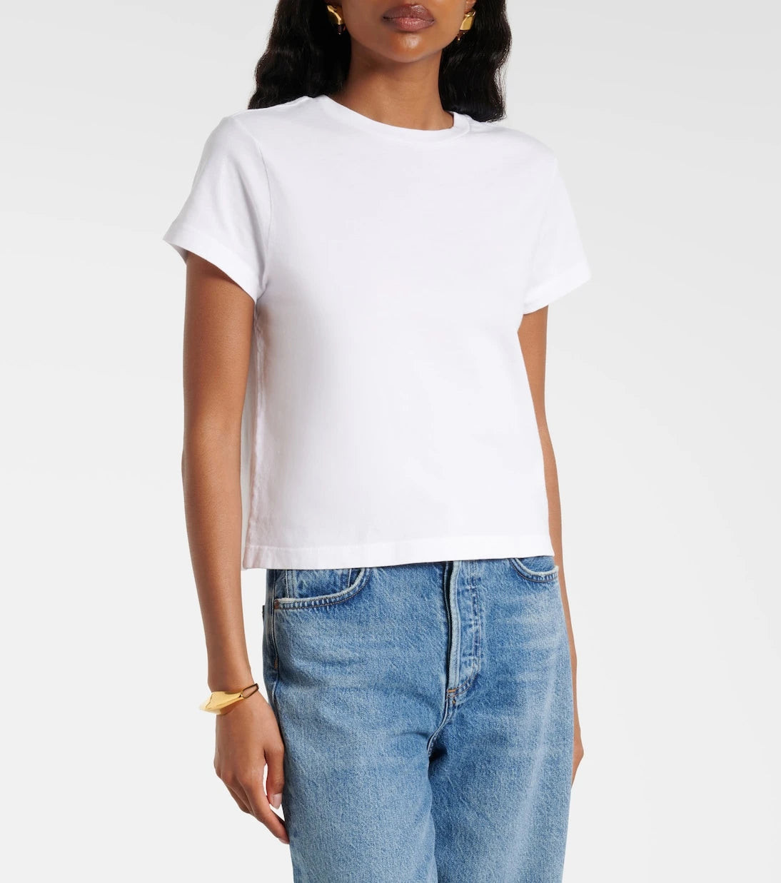 Agolde - Adine cropped cotton jersey T-shirt